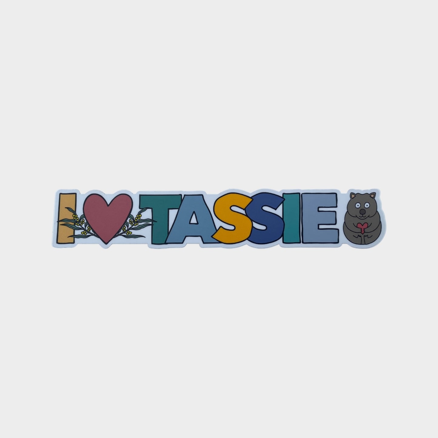 I Love Tassie Bumper Sticker
