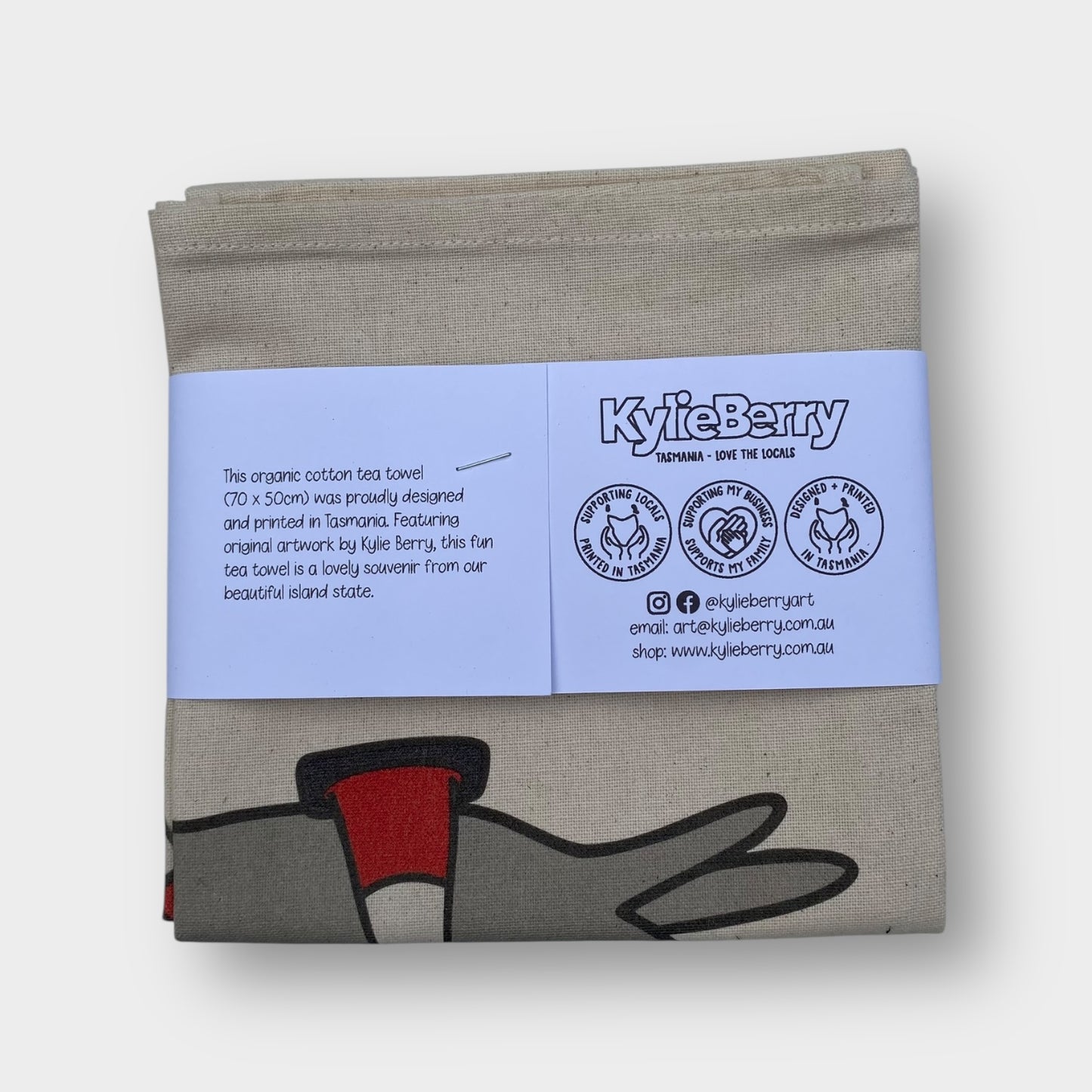 Neil the Seal Organic Cotton Tea Towel