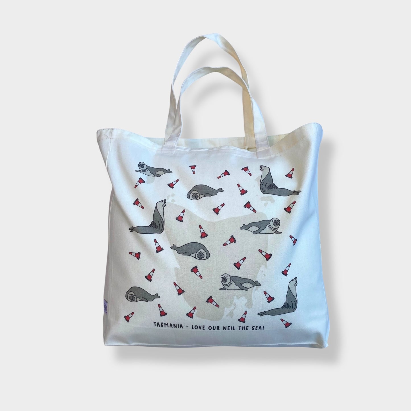 Neil the Seal Cotton Canvas Tote Bag