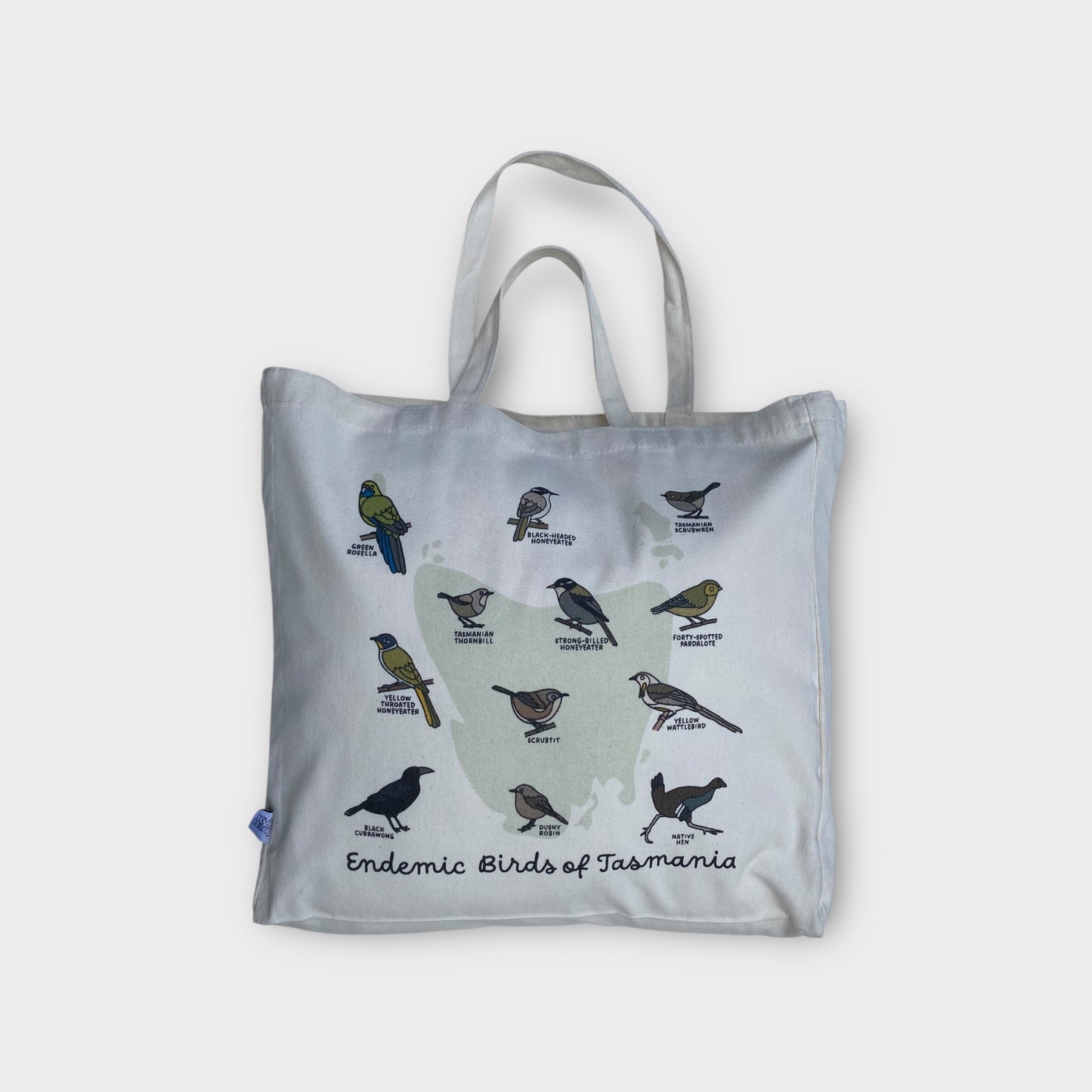 Tasmanian Endemic Birds Cotton Canvas Tote Bag
