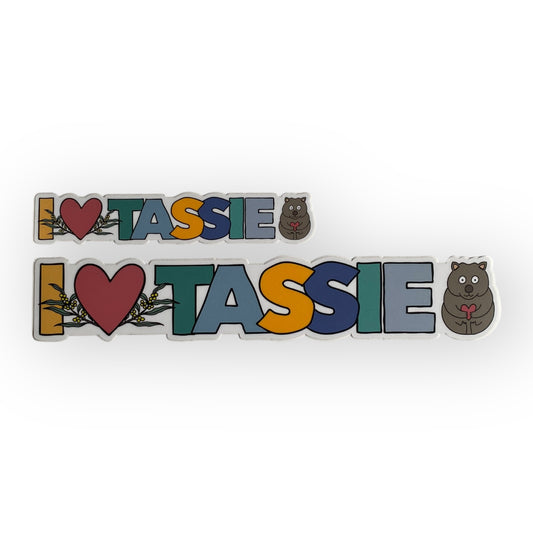 I Love Tassie Stickers