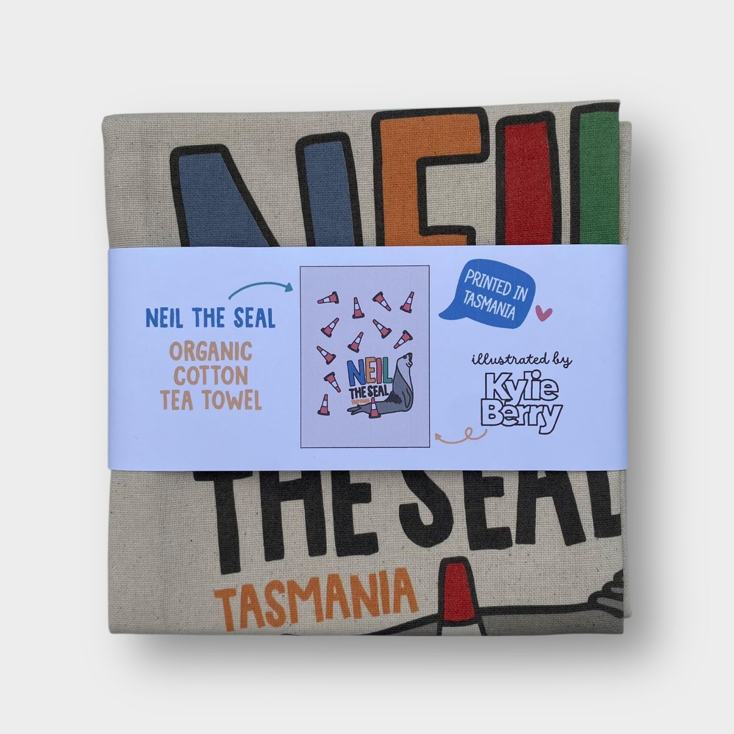Neil the Seal Organic Cotton Tea Towel