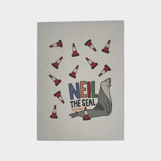 Neil the Seal Organic Cotton Tea Towel