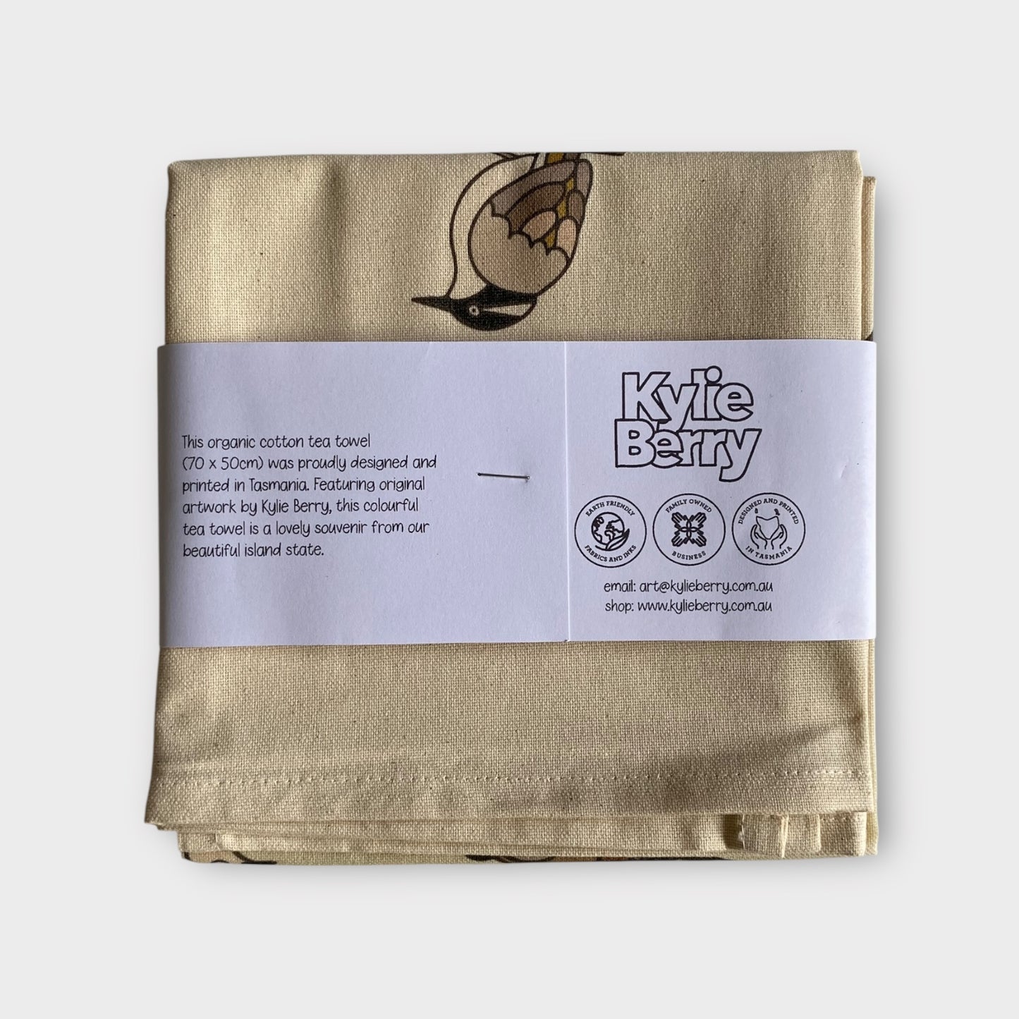 Endemic Birds of Tasmania Organic Cotton Tea Towel